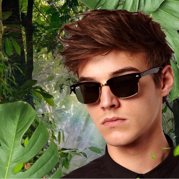 NEW RAY-BAN Gold LOGO☀️CLASSICS☀️RB3916 Clubmaster Square Legend with KIT - Picture 4 of 15